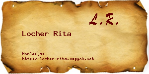 Locher Rita névjegykártya